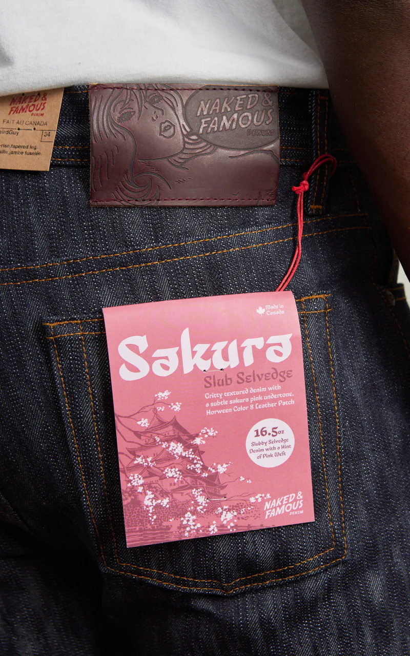 Naked & Famous Denim Weird Guy Sakura Slub Selvedge Indigo 16.5oz - Image 6
