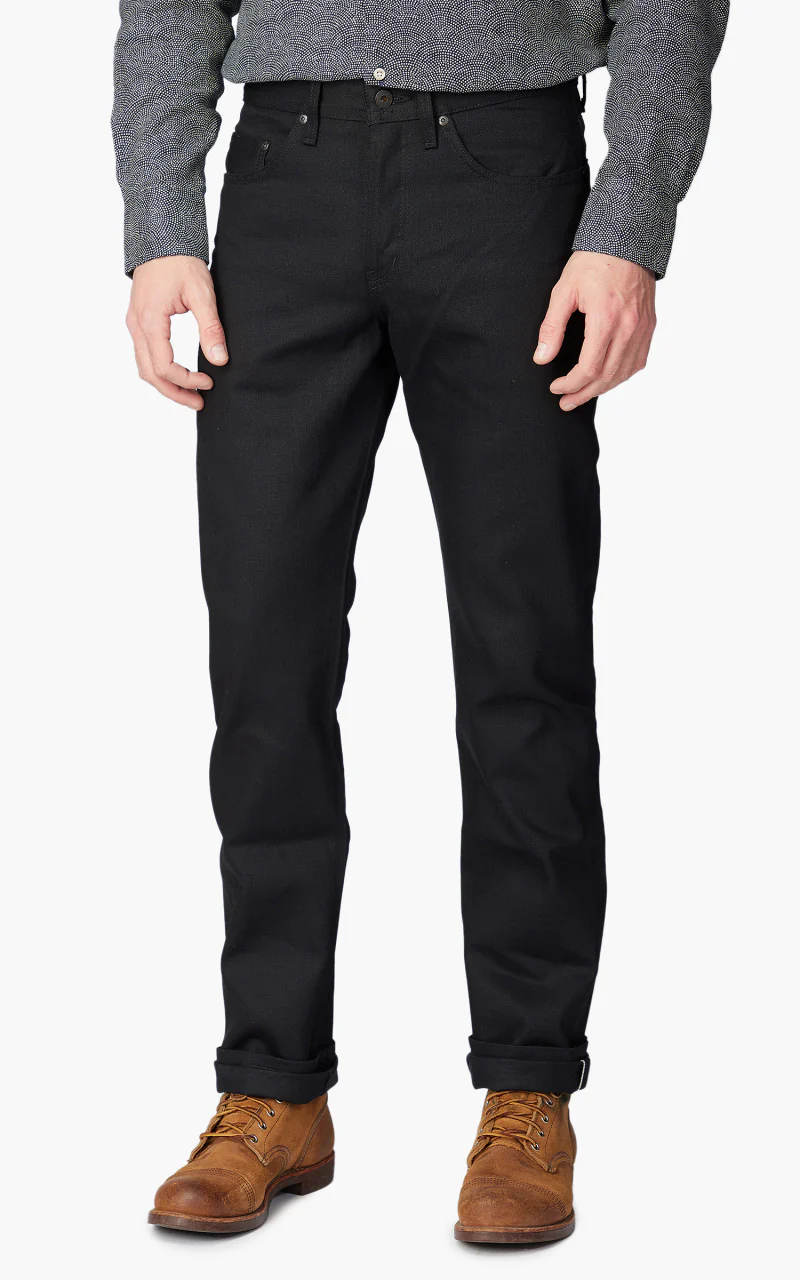 Naked & Famous Denim Weird Guy Solid Black Selvedge Black 13oz - Image 3