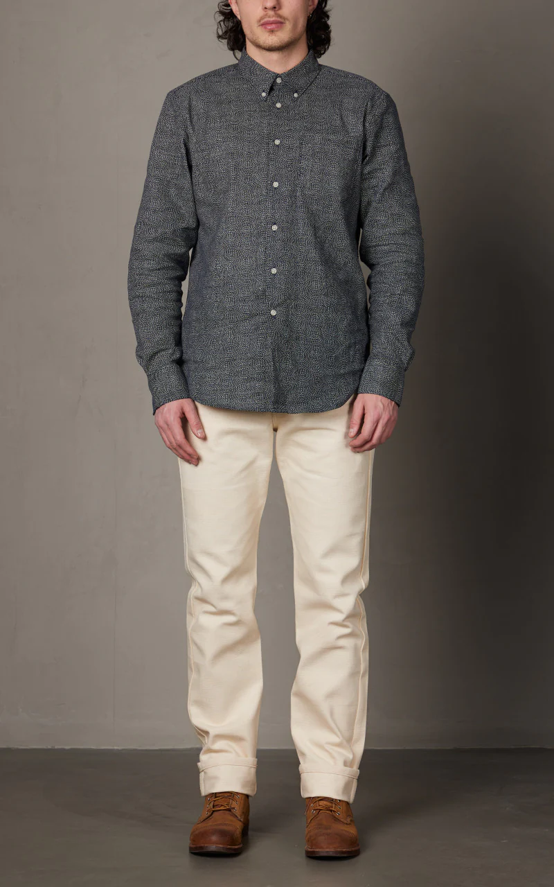 Naked & Famous Denim Weird Guy Undyed Frankenstein Denim Ecru - Image 2