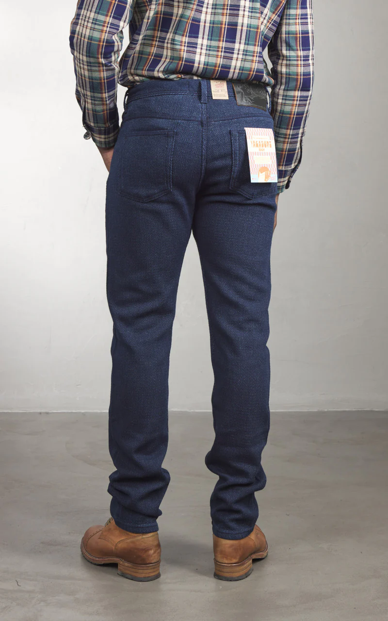 Naked & Famous Denim Weird Guy Yagasuri Denim Indigo - Image 4