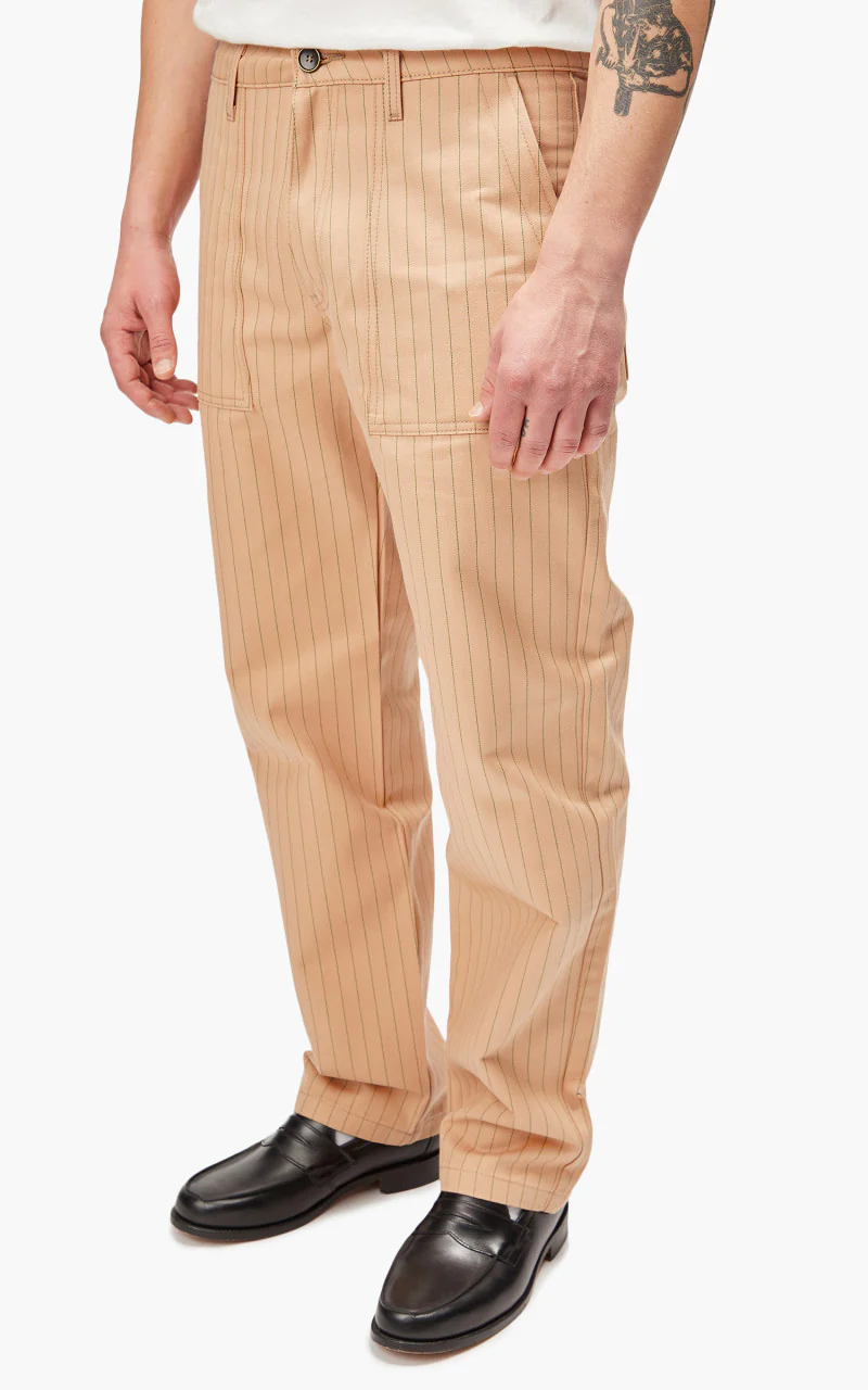 Naked & Famous Denim Work Pant Repro Workwear Twill Peach - Image 3