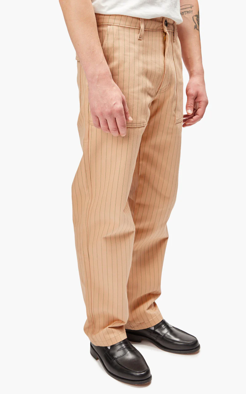 Naked & Famous Denim Work Pant Repro Workwear Twill Peach - Image 4