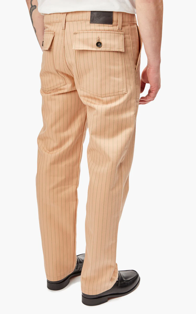 Naked & Famous Denim Work Pant Repro Workwear Twill Peach - Image 5