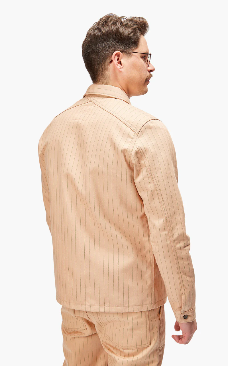 Naked & Famous Denim Work Shirt Repro Workwear Twill Peach - Image 6