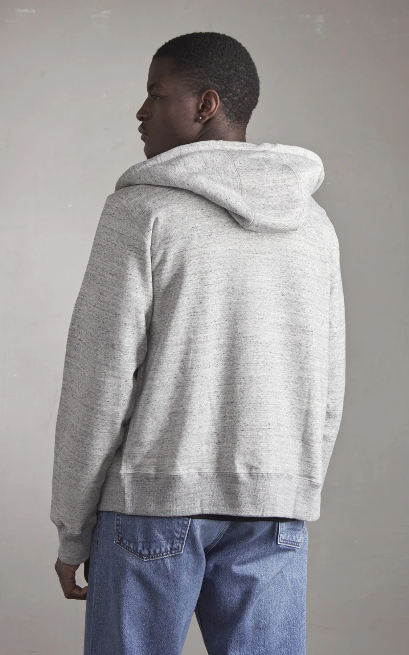 Naked & Famous Denim Zip Hoodie Heavyweight Terry Grey - Image 3