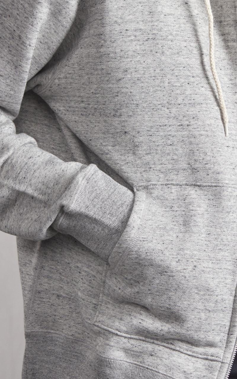Naked & Famous Denim Zip Hoodie Heavyweight Terry Grey - Image 5