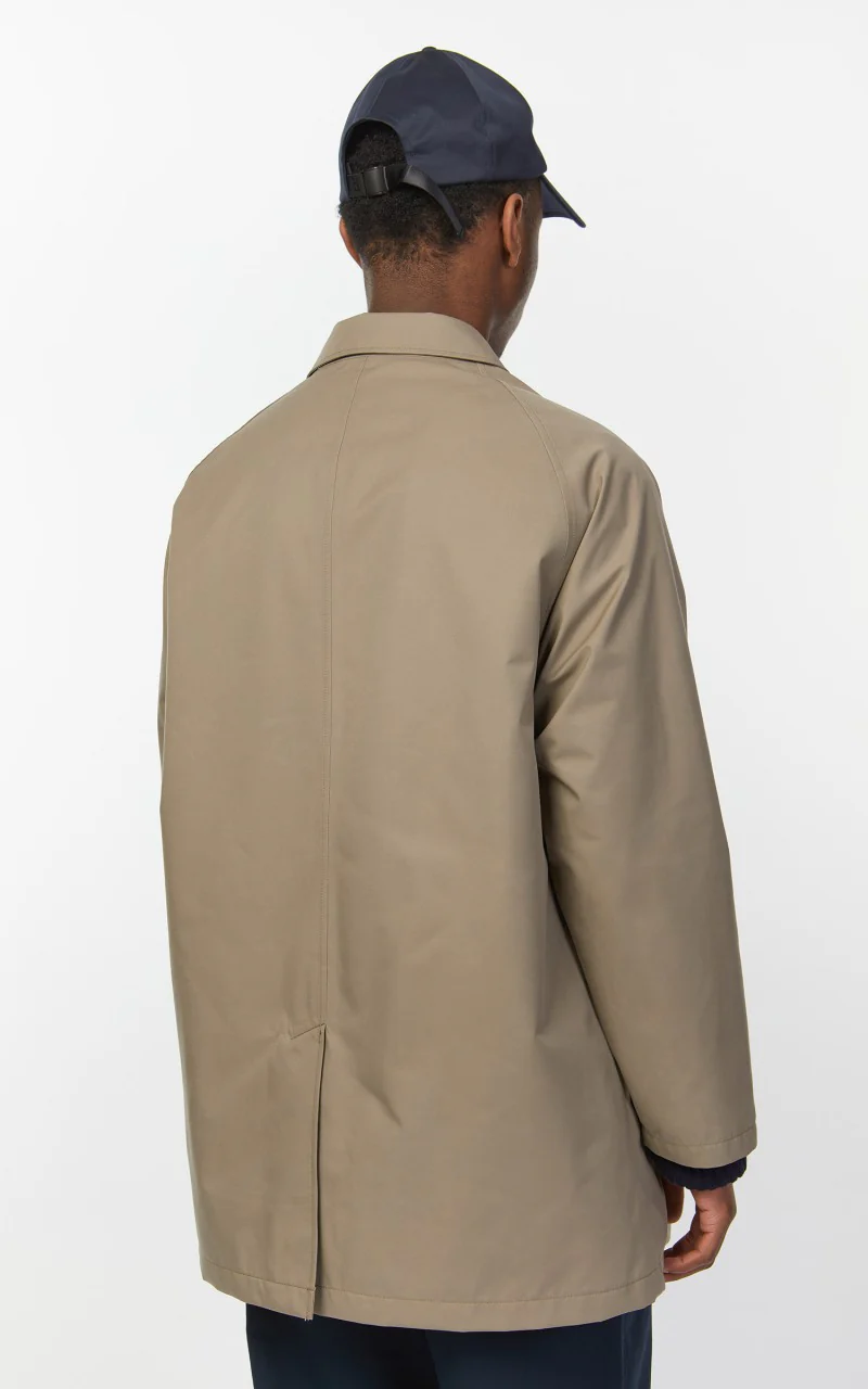 Nanamica 2L GORE-TEX Short Soutien Collar Coat Beige - Image 9