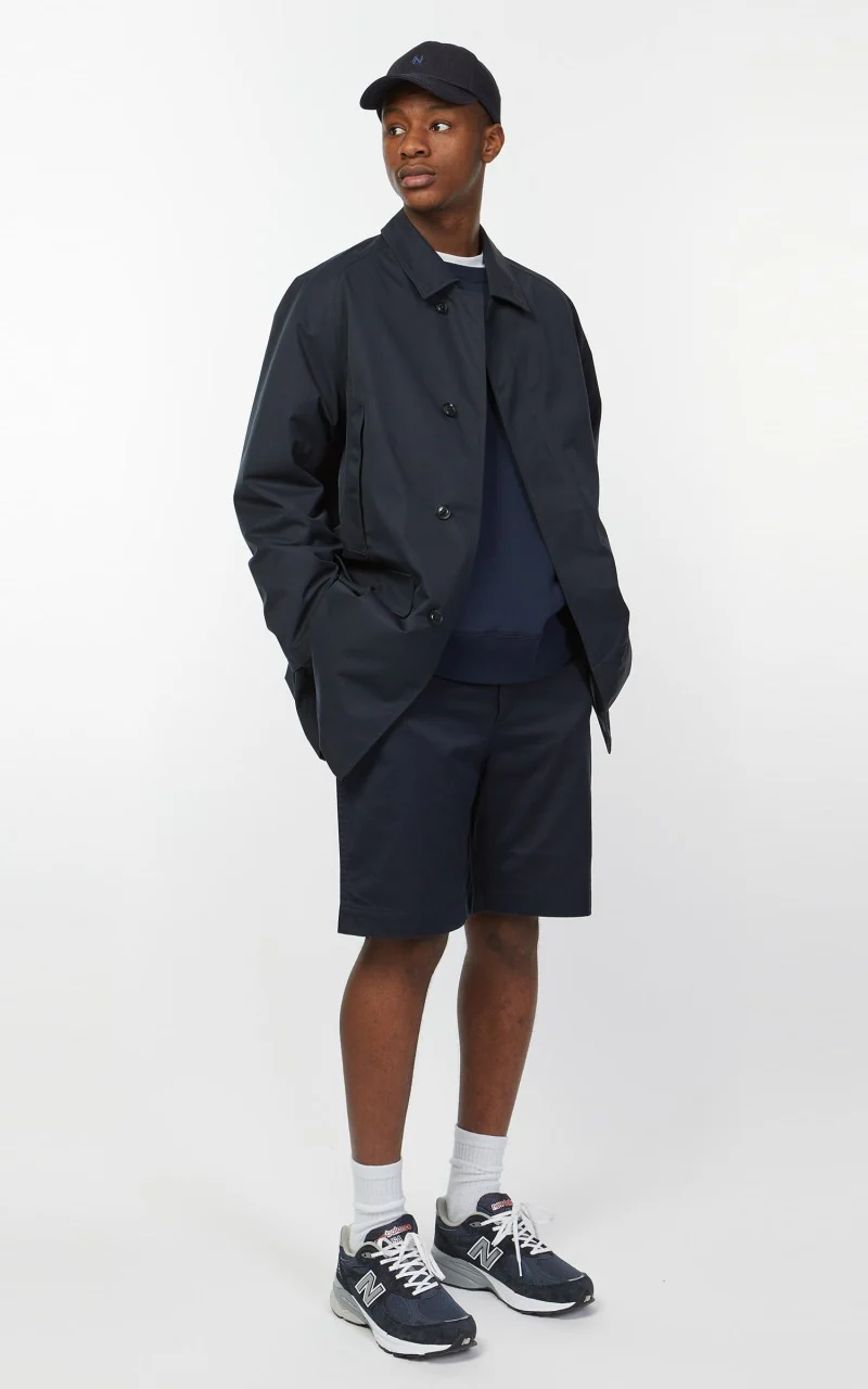 Nanamica 2L GORE-TEX Short Soutien Collar Coat Navy - Image 11