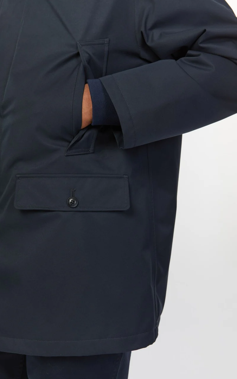 Nanamica 2L GORE-TEX Short Soutien Collar Coat Navy - Image 7
