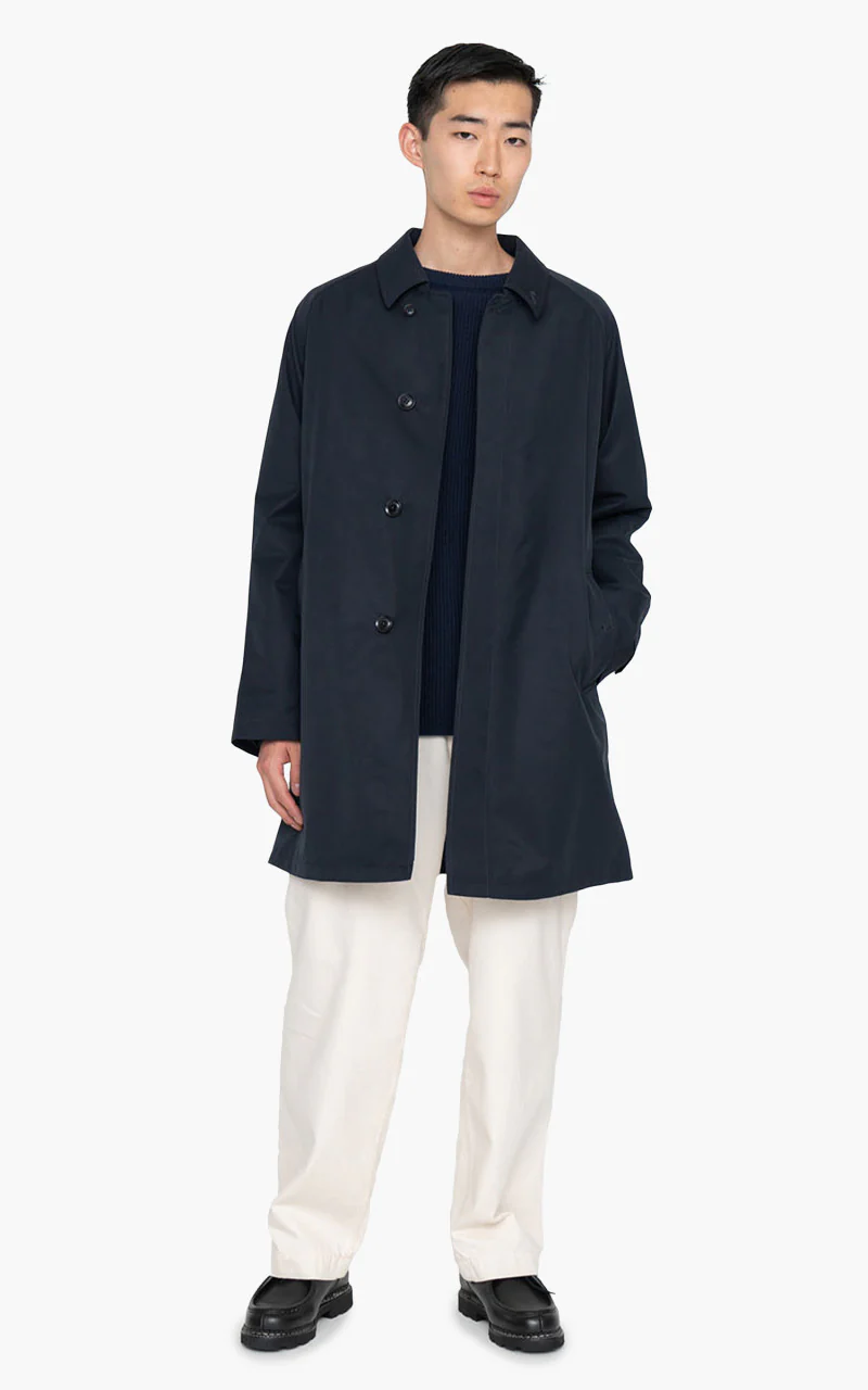 Nanamica 2L GORE-TEX Soutien Collar Coat Navy - Image 2