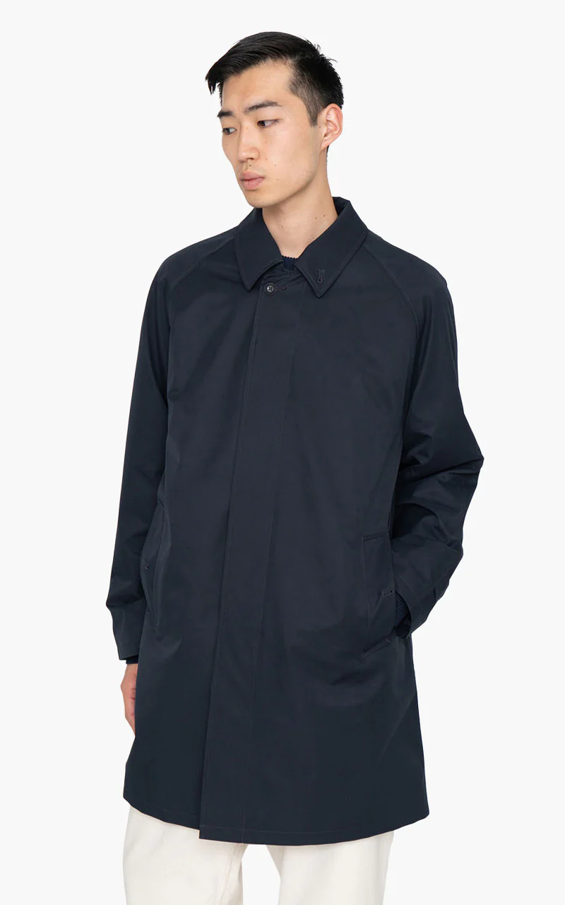 Nanamica 2L GORE-TEX Soutien Collar Coat Navy - Image 4