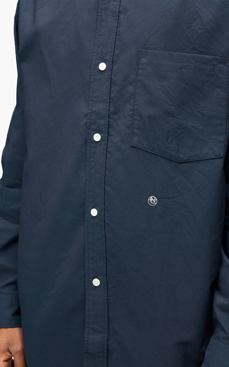 Nanamica Button Down Wind Shirt Navy - Image 6