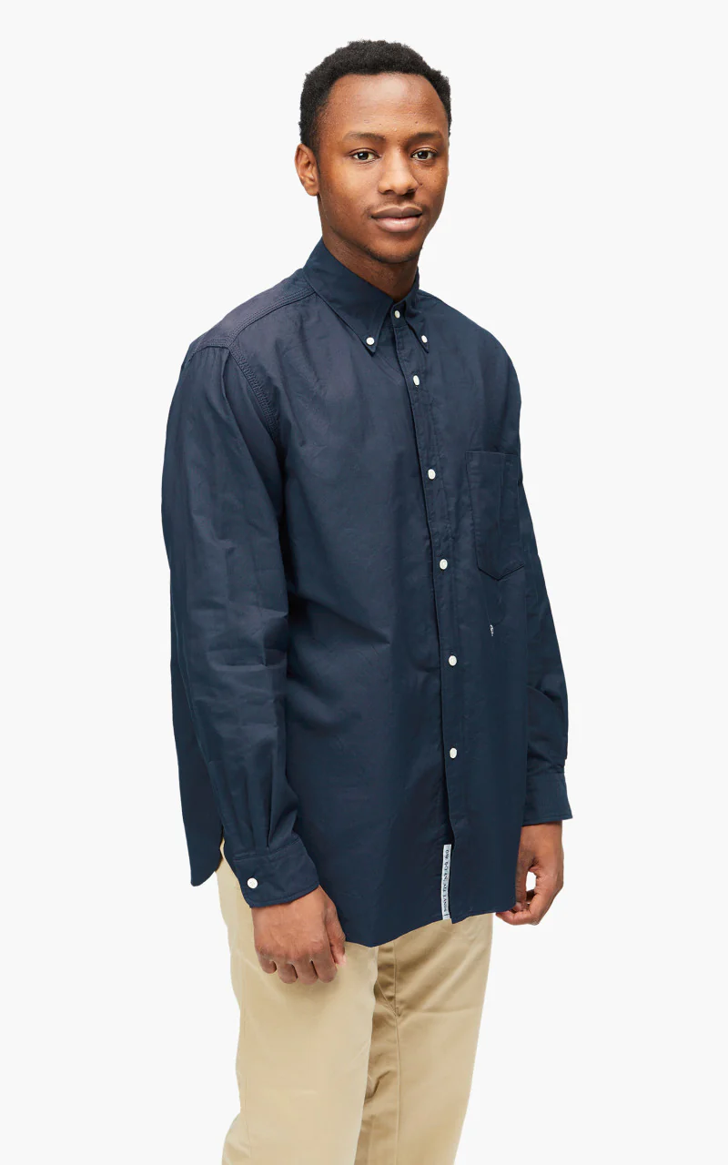 Nanamica Button Down Wind Shirt Navy - Image 8