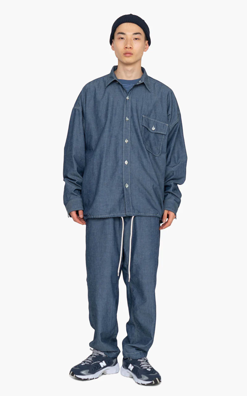 Nanamica Chambray CPO Shirt Jacket Indigo - Image 2