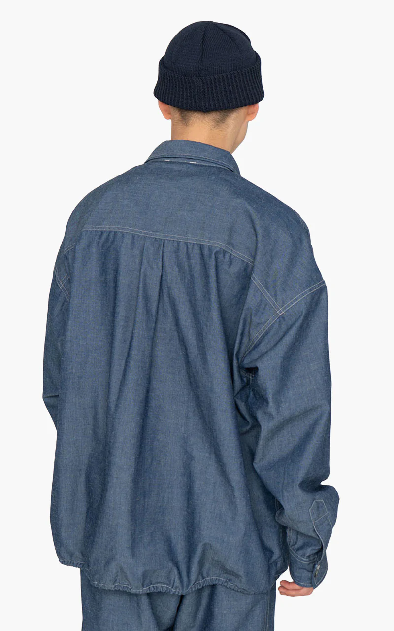Nanamica Chambray CPO Shirt Jacket Indigo - Image 5