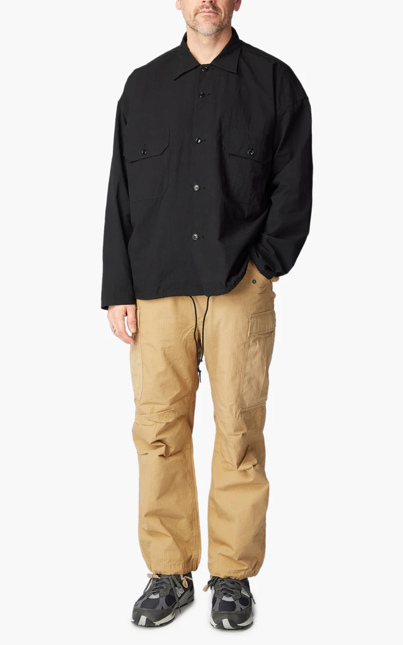 Nanamica Cotton Wool Deck Shirt Black - Image 2
