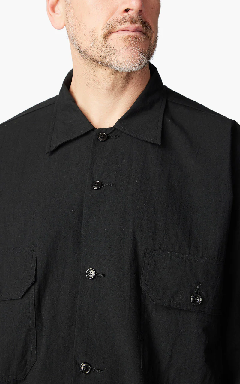 Nanamica Cotton Wool Deck Shirt Black - Image 3