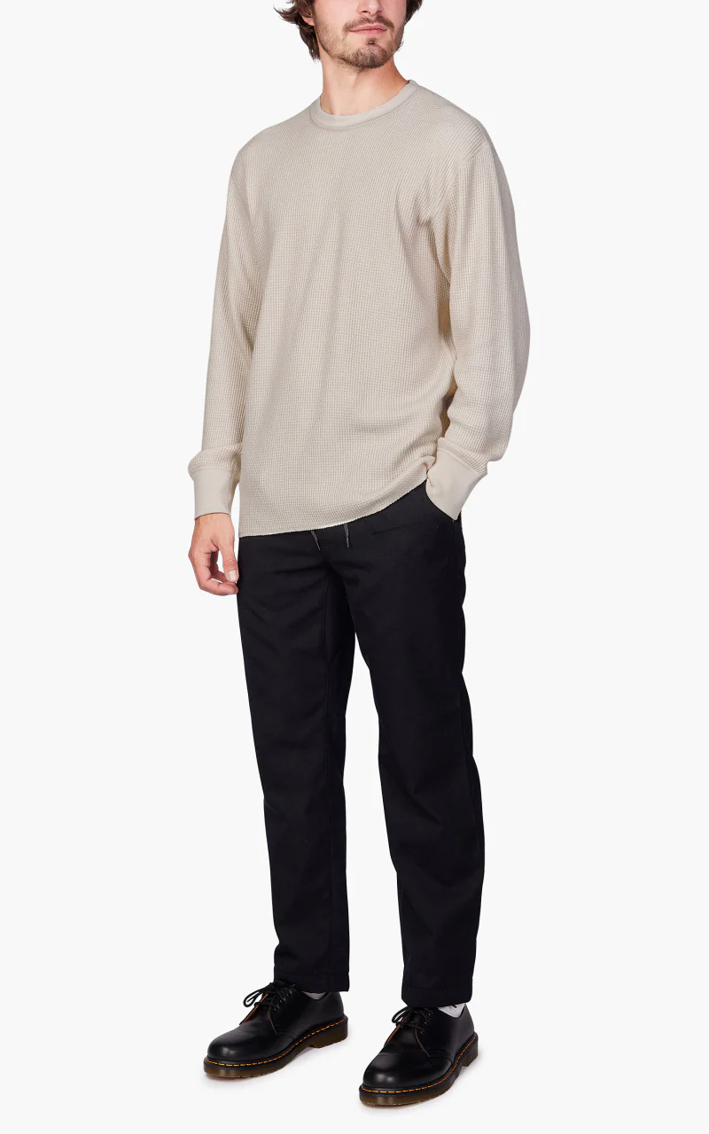 Nanamica Crew Neck L/S Thermal Tee Natural - Image 2