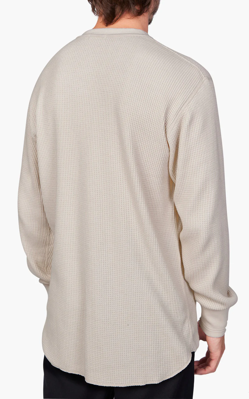 Nanamica Crew Neck L/S Thermal Tee Natural - Image 4