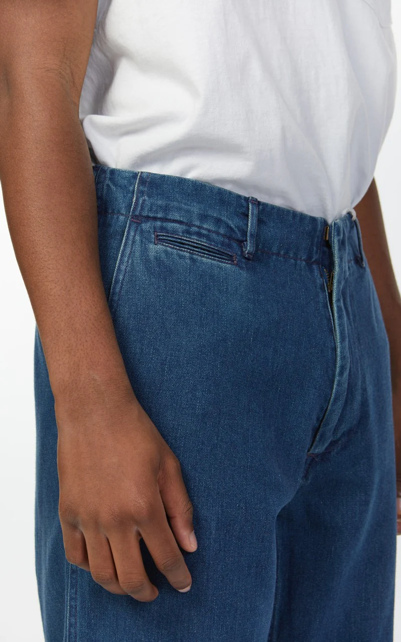 Nanamica Denim Wide Pants Indigo Bleach - Image 11