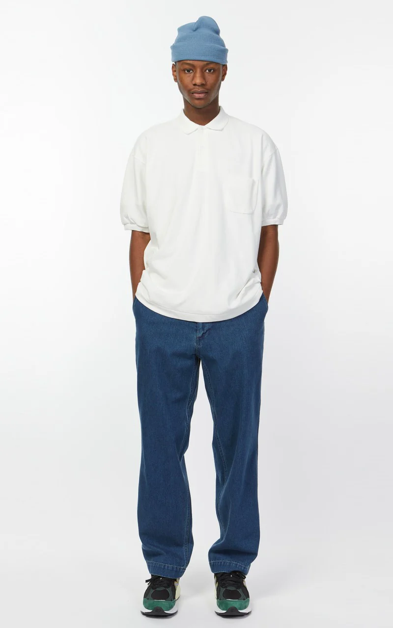 Nanamica Denim Wide Pants Indigo Bleach - Image 2