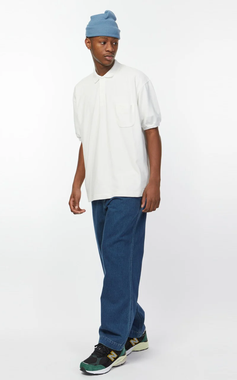 Nanamica Denim Wide Pants Indigo Bleach - Image 6