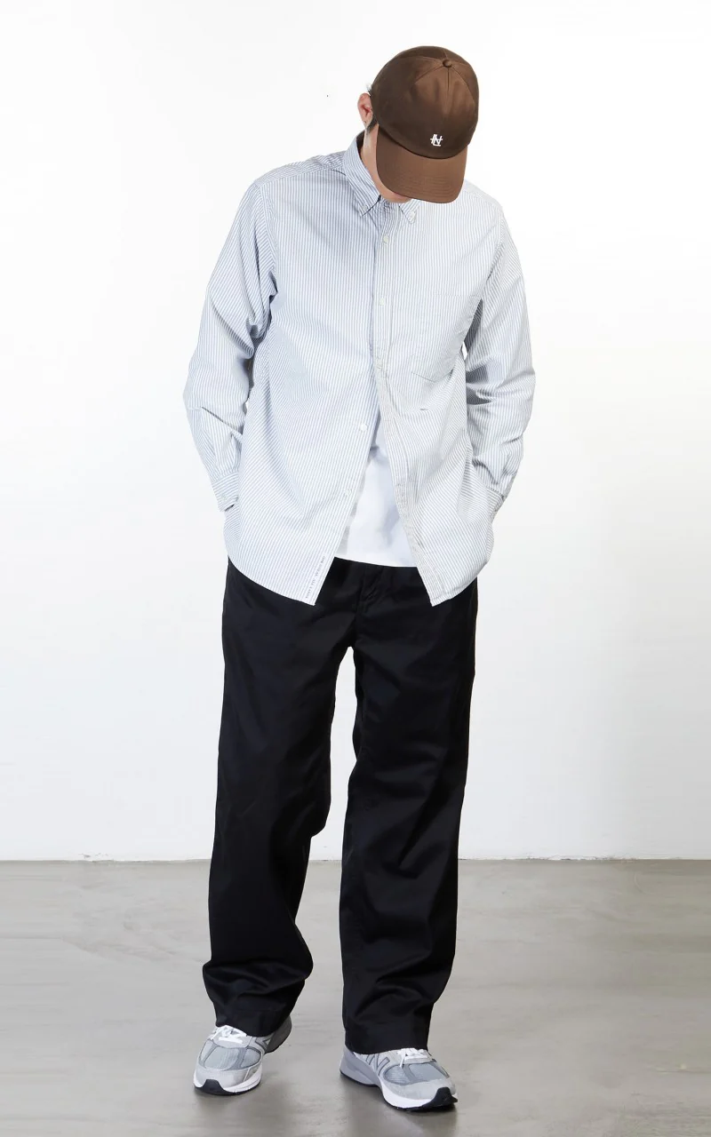 Nanamica Double Pleat Wide Chino Pants Black - Image 3