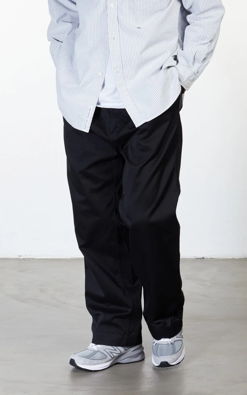 Nanamica Double Pleat Wide Chino Pants Black - Image 4