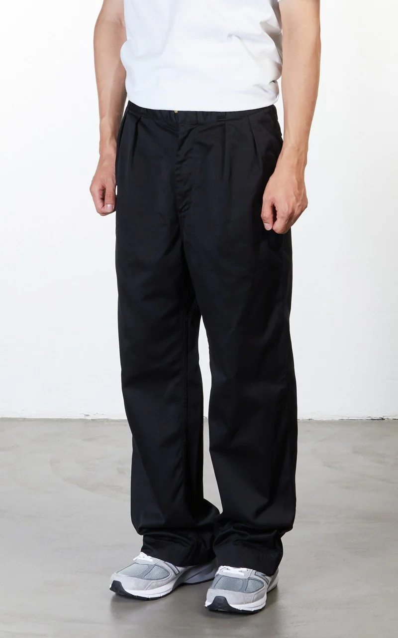 Nanamica Double Pleat Wide Chino Pants Black - Image 7