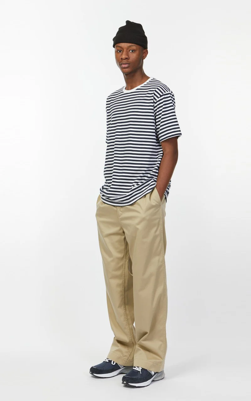 Nanamica Double Pleat Wide Chino Pants Khaki - Image 3