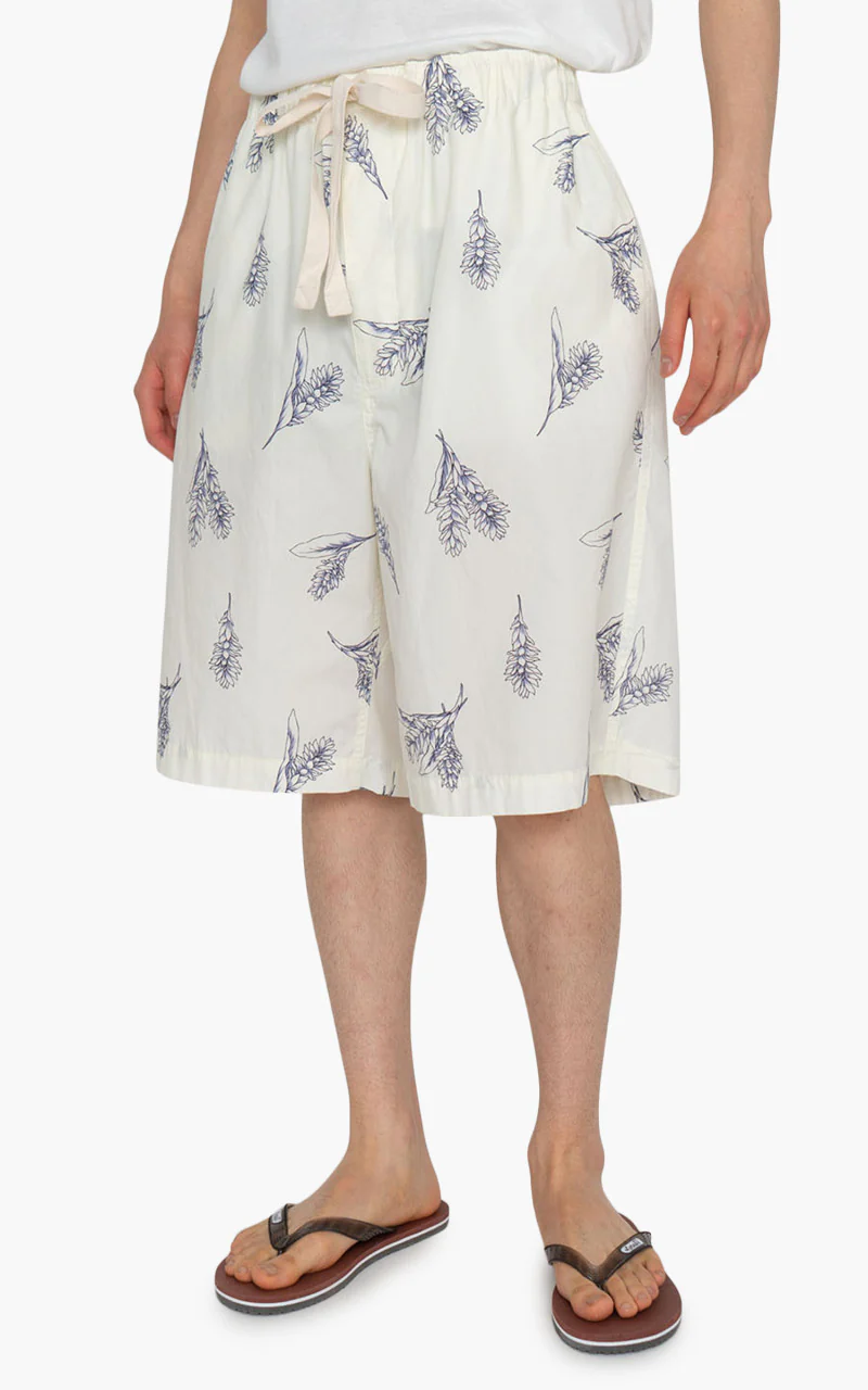 Nanamica Easy Shorts Ecru Botanical Print - Image 2