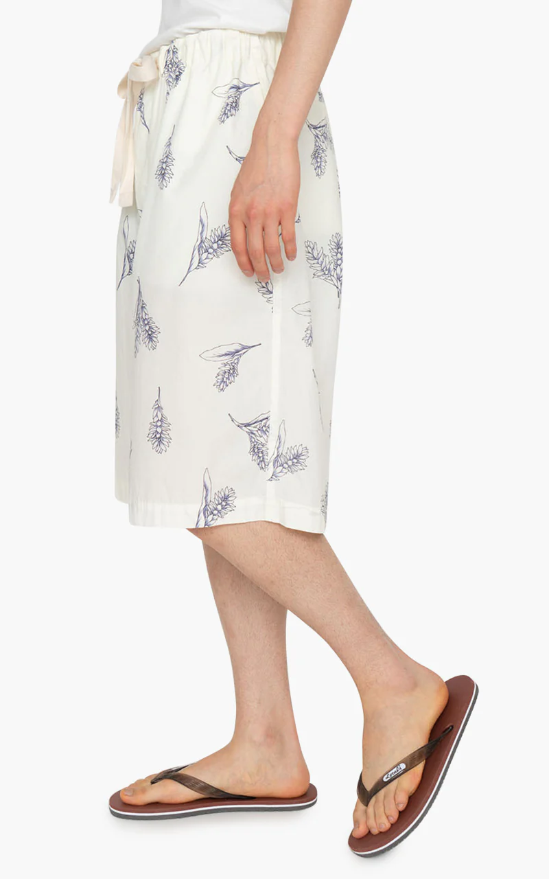 Nanamica Easy Shorts Ecru Botanical Print - Image 3