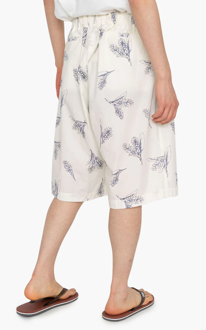 Nanamica Easy Shorts Ecru Botanical Print - Image 4