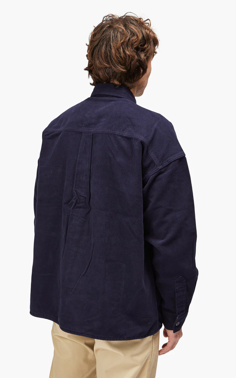 Nanamica Flannel CPO Shirt Jacket Navy - Image 5