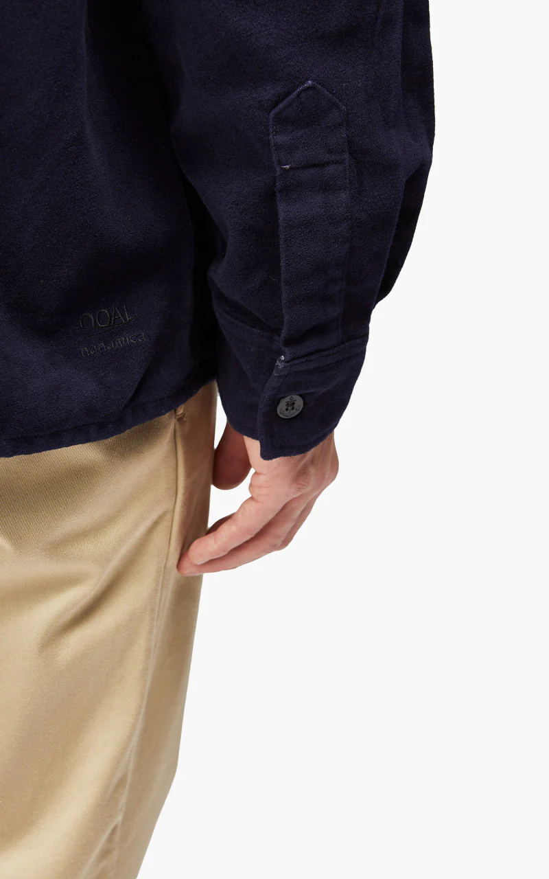 Nanamica Flannel CPO Shirt Jacket Navy - Image 6