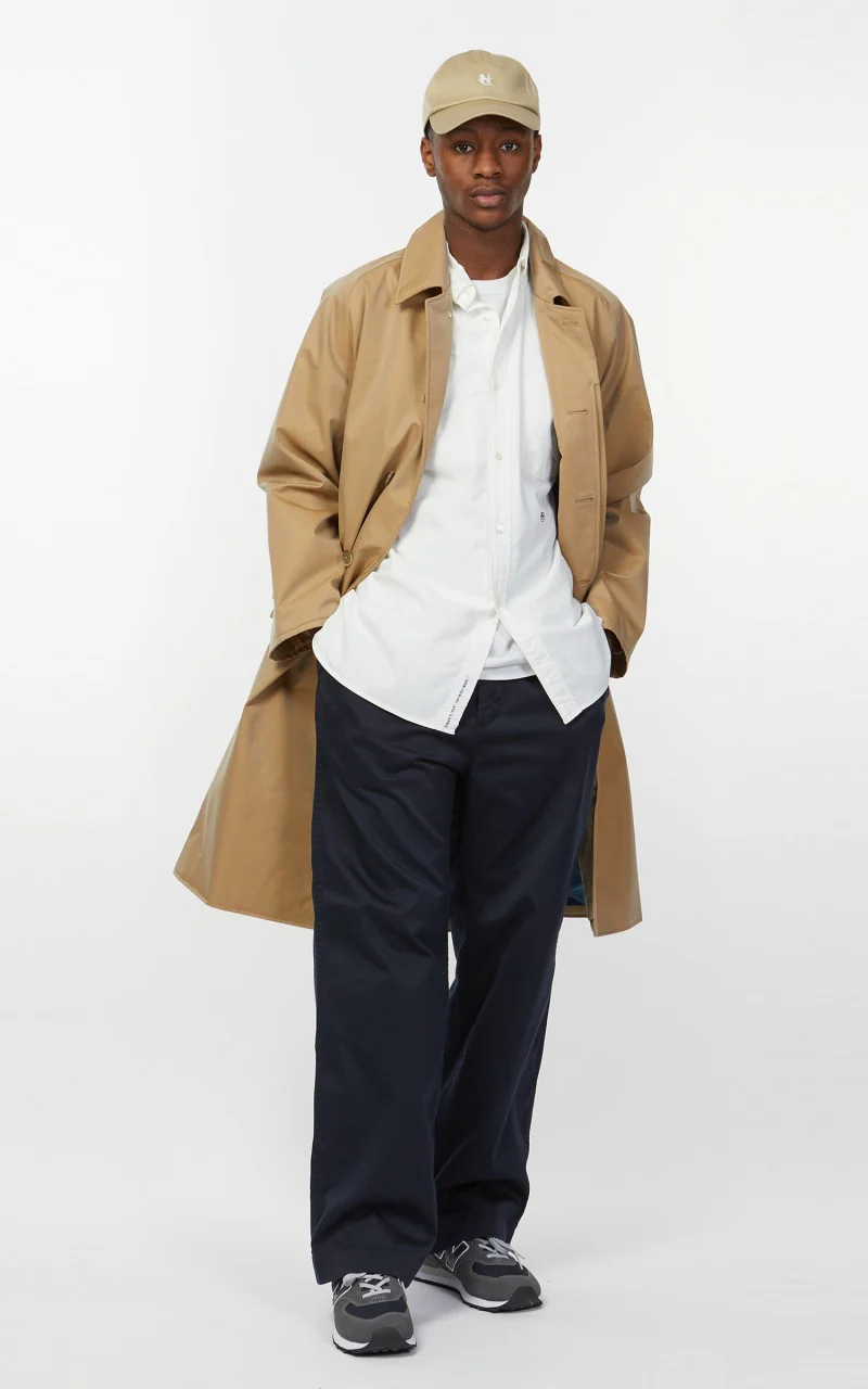 Nanamica GORE-TEX Balmacaan Coat Beige - Image 12