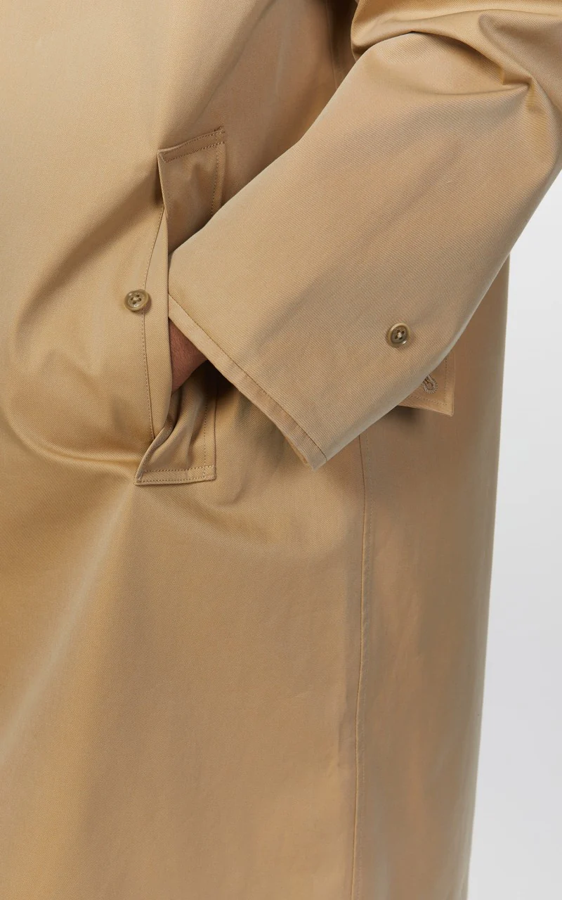 Nanamica GORE-TEX Balmacaan Coat Beige - Image 17