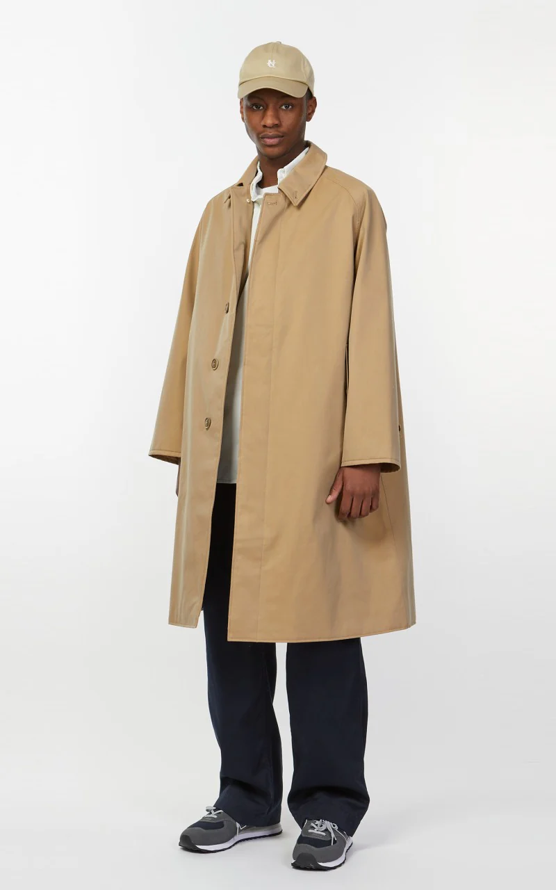 Nanamica GORE-TEX Balmacaan Coat Beige - Image 3