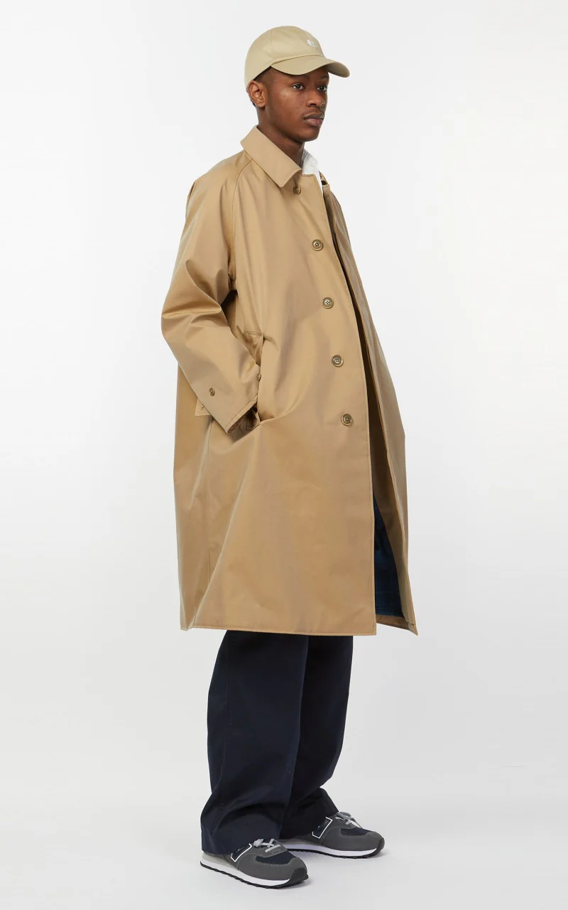 Nanamica GORE-TEX Balmacaan Coat Beige - Image 5