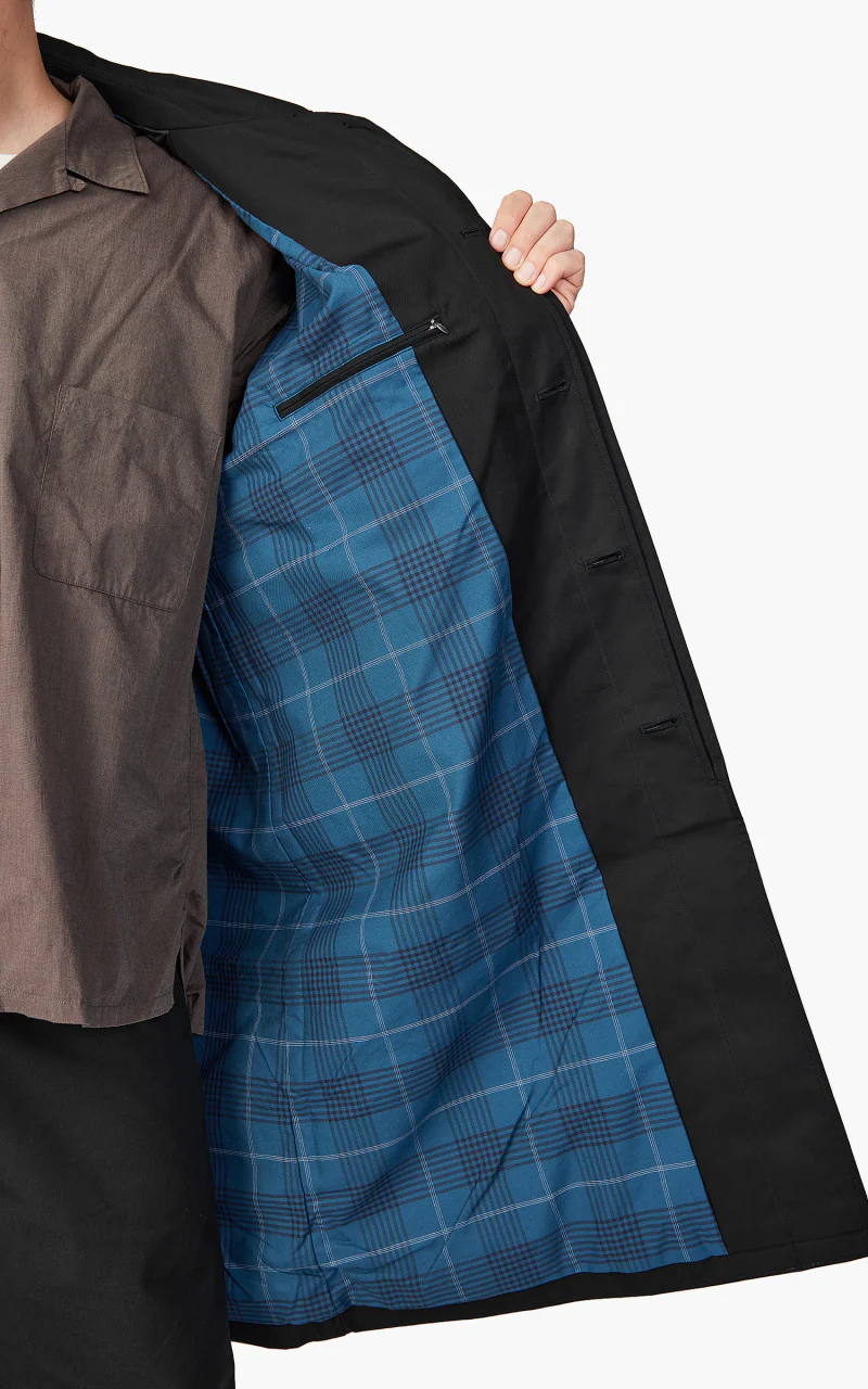 Nanamica GORE-TEX Balmacaan Coat Black - Image 8
