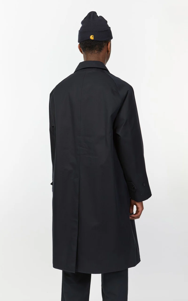 Nanamica GORE-TEX Balmacaan Coat Navy - Image 8