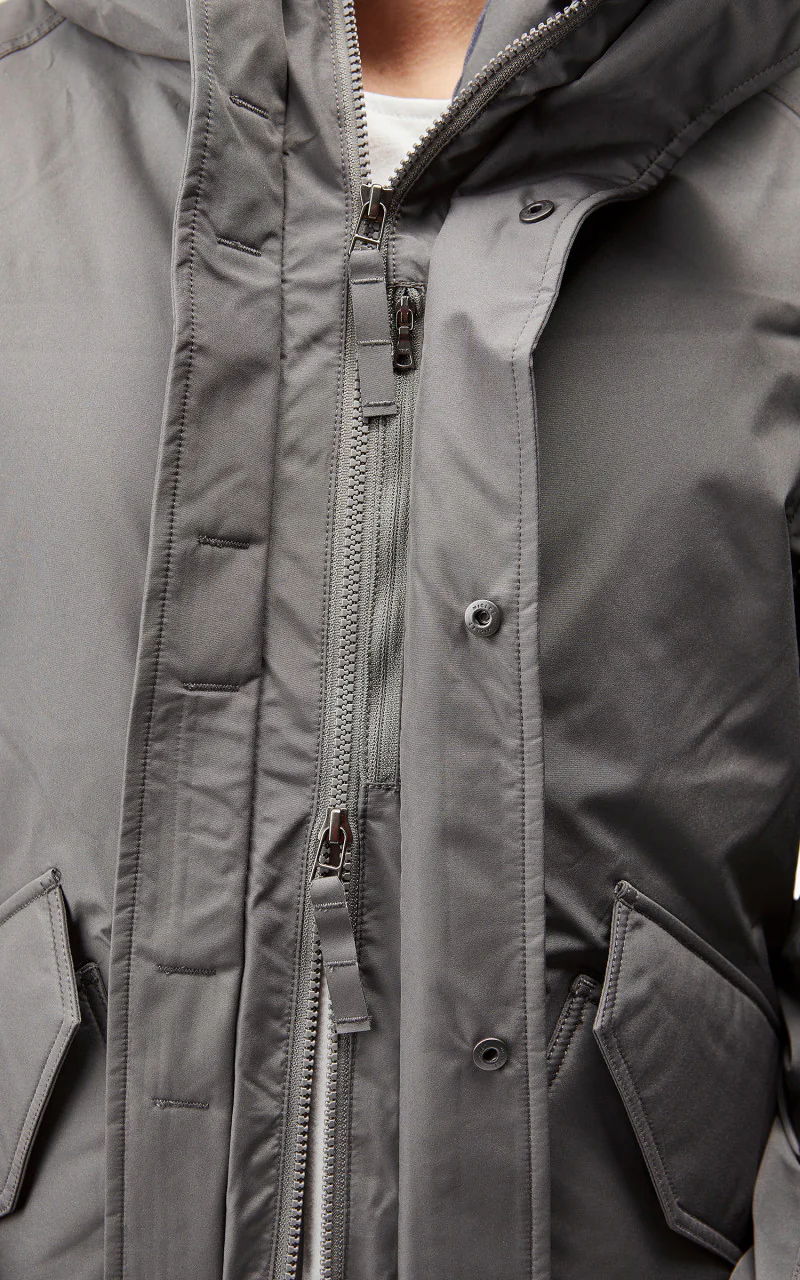 Nanamica GORE-TEX Down Coat Grey - Image 12