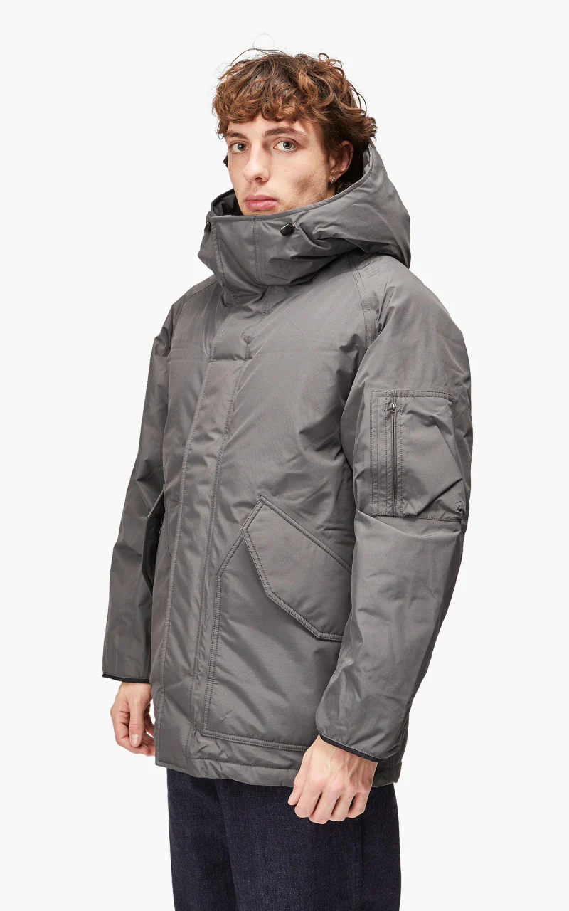 Nanamica GORE-TEX Down Coat Grey - Image 3