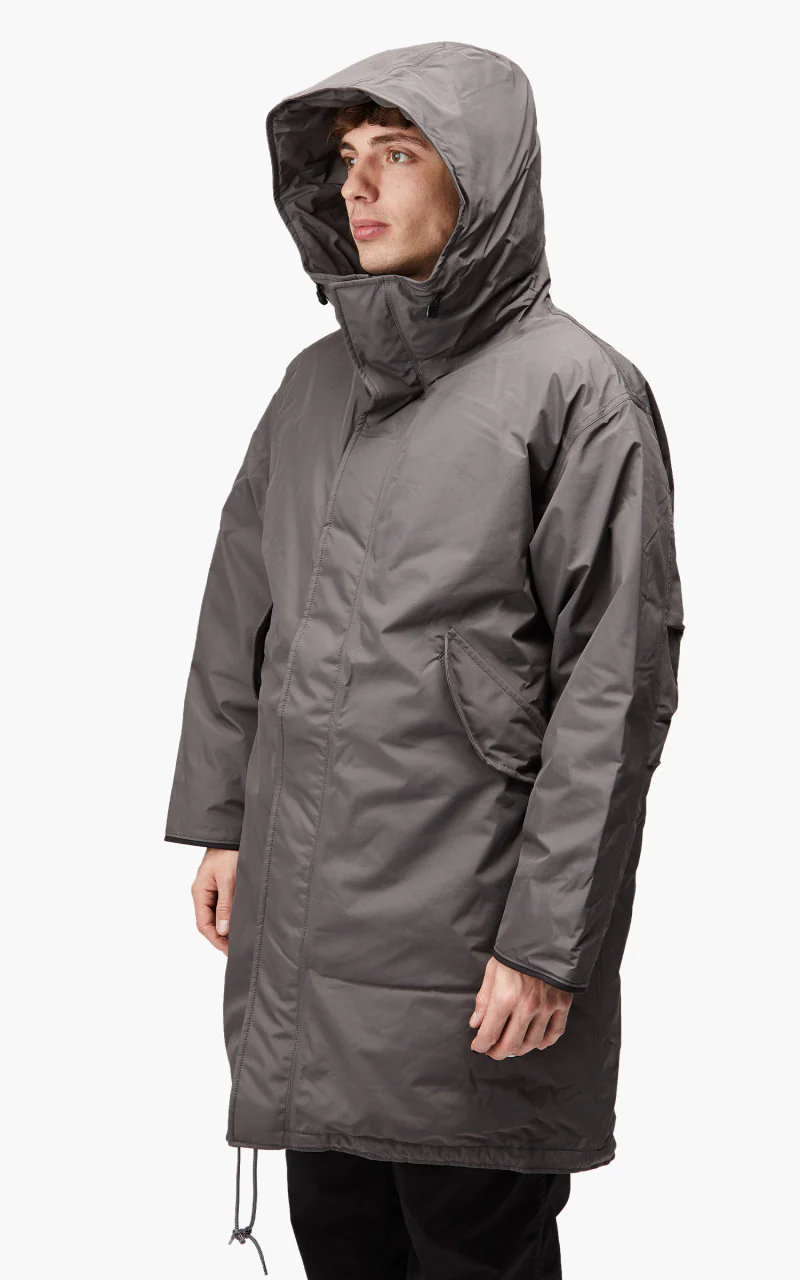 Nanamica GORE-TEX Long Down Coat Grey - Image 6