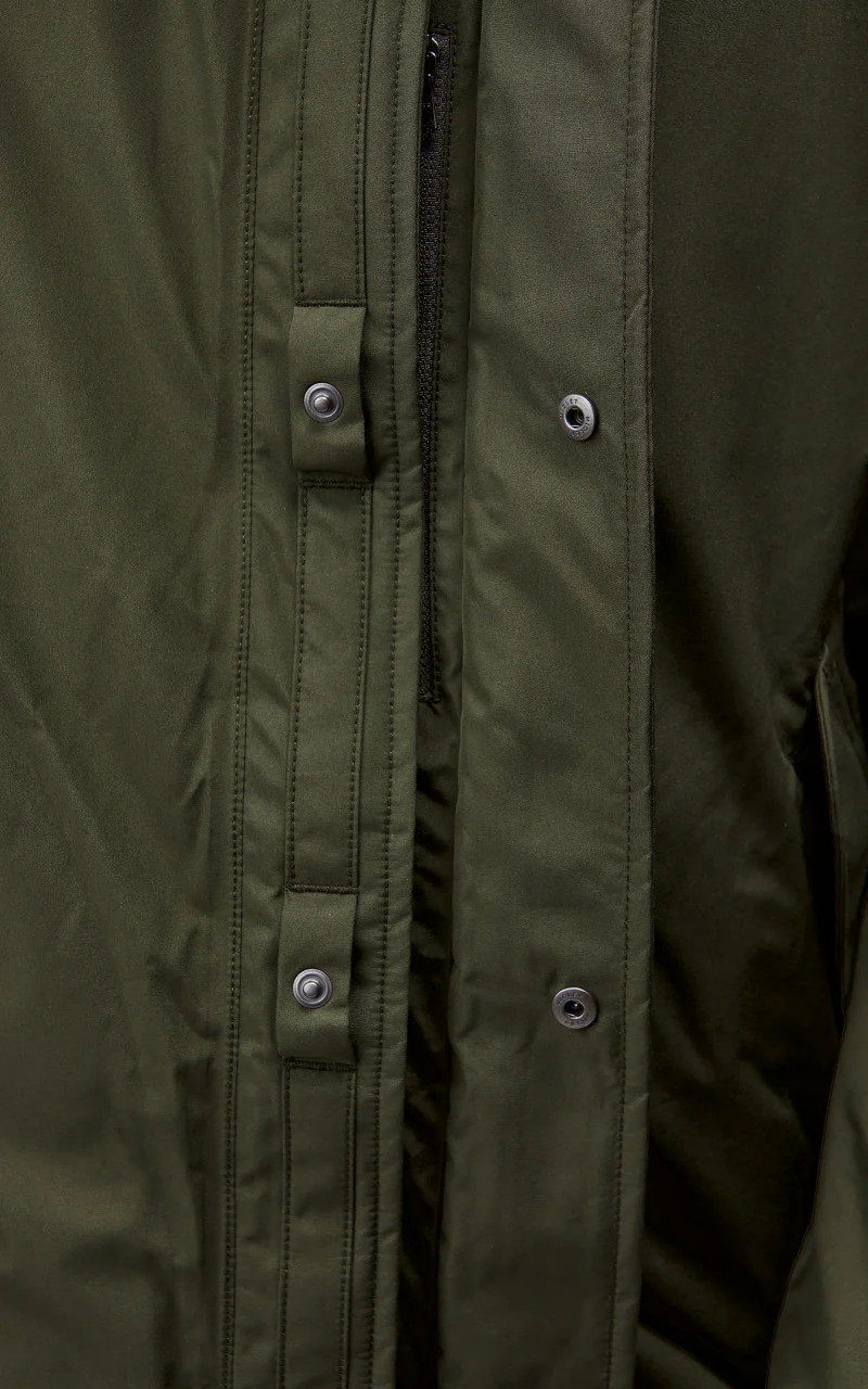Nanamica GORE-TEX Long Down Coat Khaki Green - Image 9