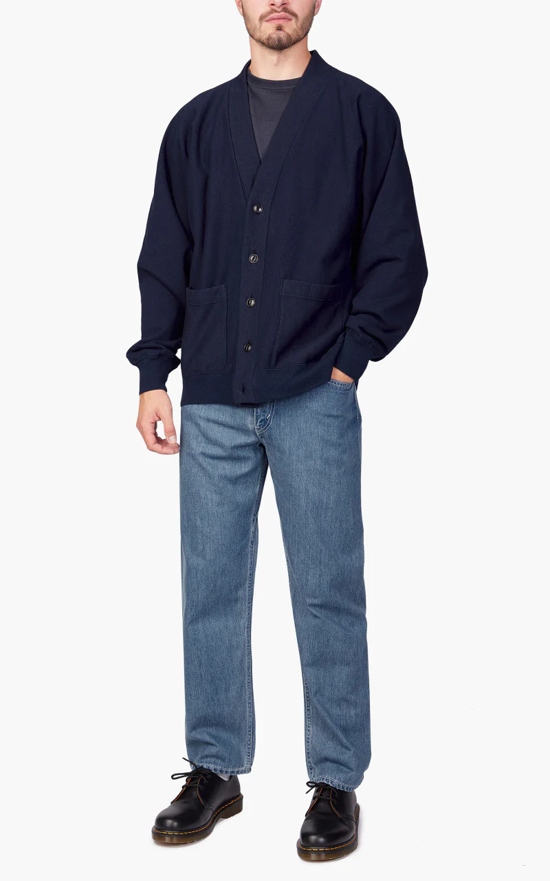 Nanamica Kodenshi Sweat Cardigan Dark Navy - Image 2