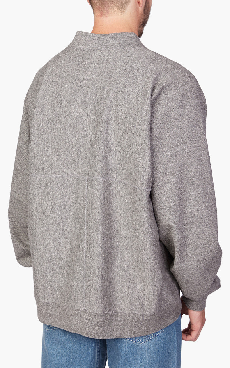 Nanamica Kodenshi Sweat Cardigan Heather Grey - Image 4