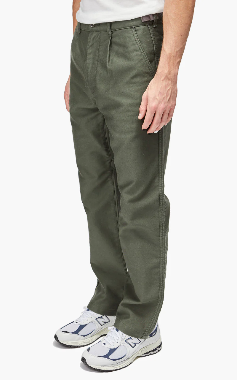 Nanamica Moleskin Dock Pants Olive - Image 3