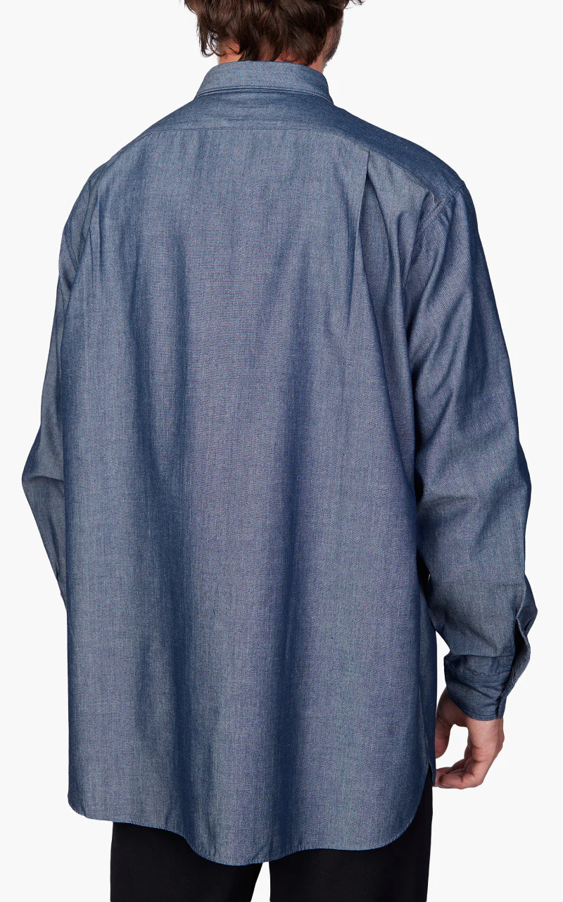 Nanamica Regular Collar Chambray Shirt Indigo - Image 5