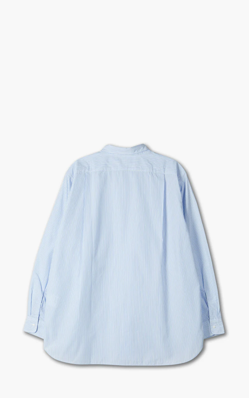 Nanamica Regular Collar Stripe Wind Shirt Sax - Image 4